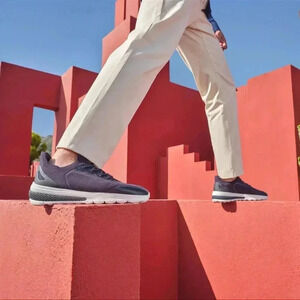 Geox Spherica Actif Men's Shoes Sneakers Sports Comfort Navy Blue Canvas Size 10